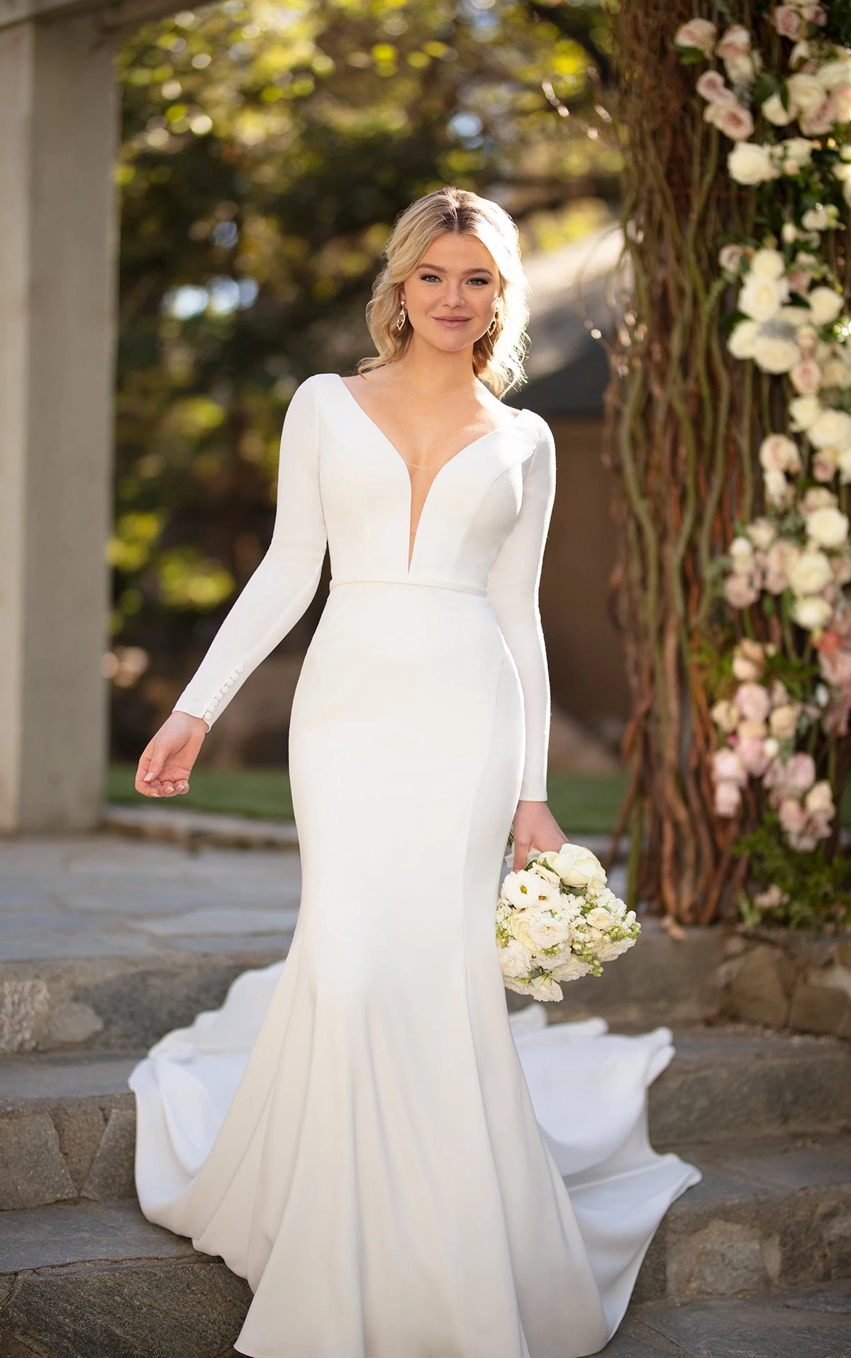 Simple long sleeve clearance gown