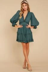 Make It A Date Night Jade Green Dress