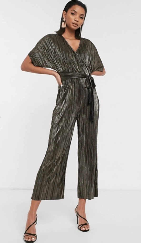 Wrap-front jumpsuit