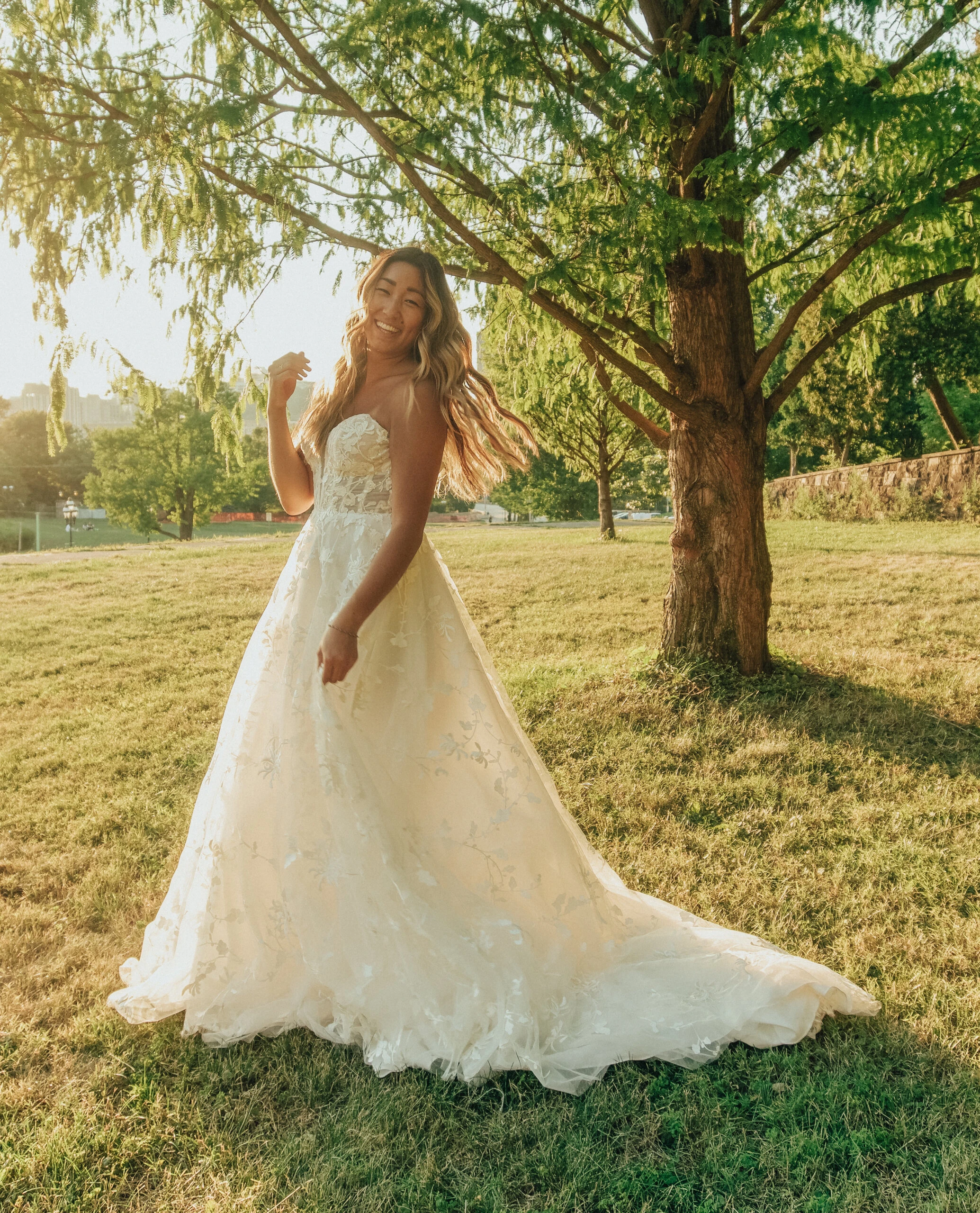 strapless lace a-line wedding dress - D3258 by Essense of Australia