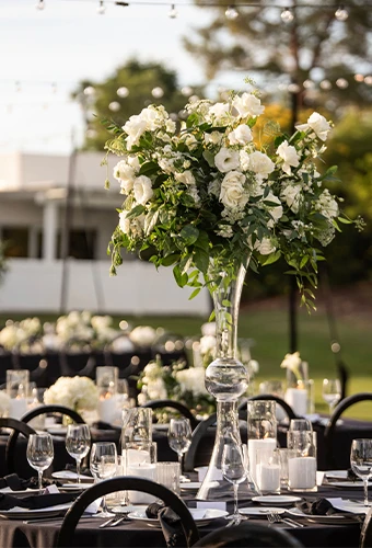Tablescape on wedding day