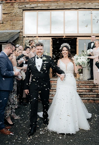 Real bride Tracey ceremony exit