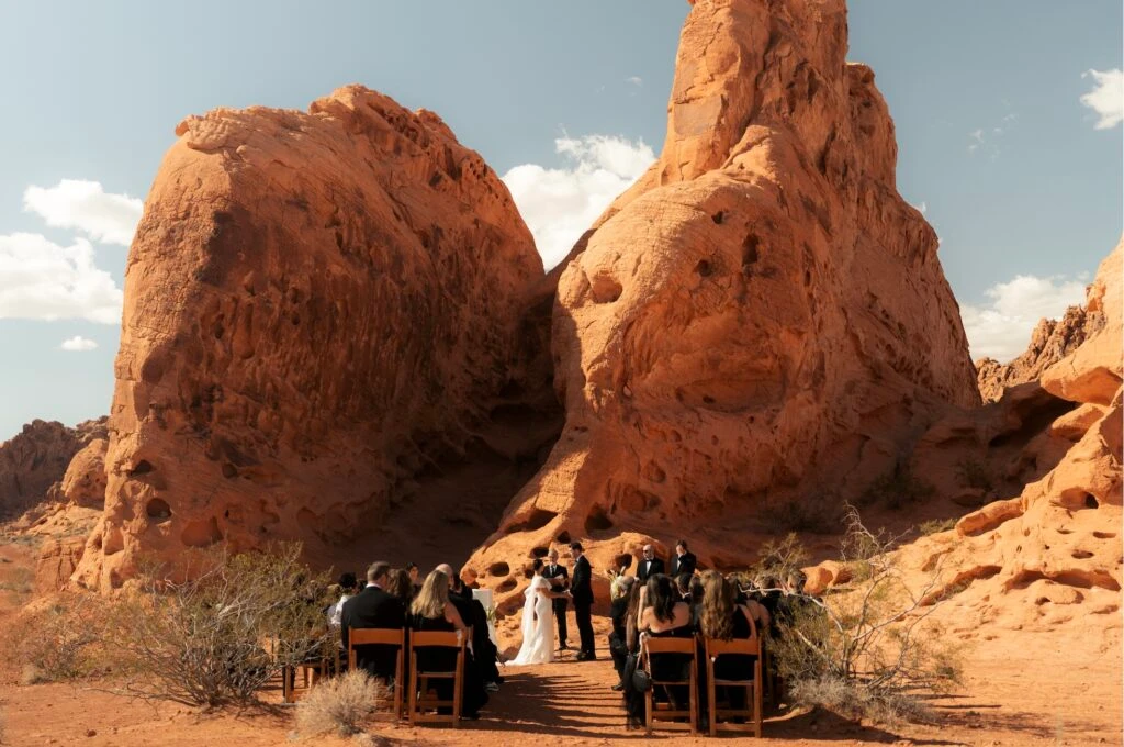 True bride Erica during her wedding ceremony