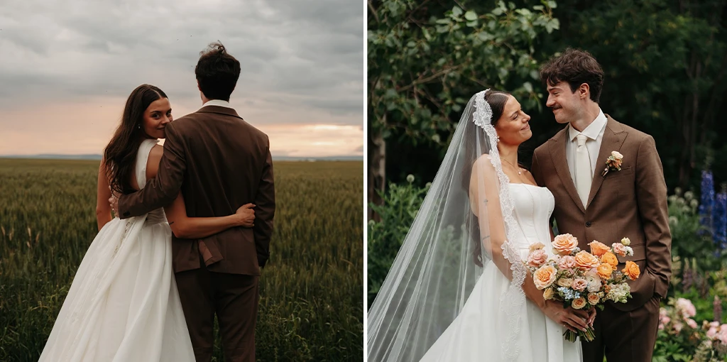 Real bride Gabby and Zack