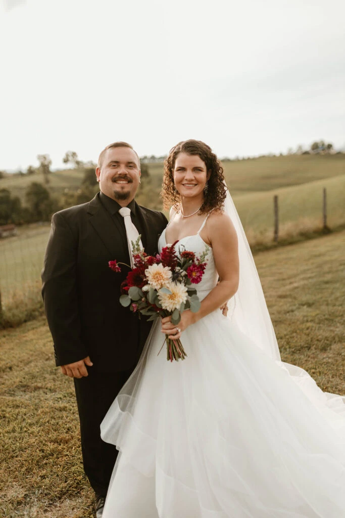 Real Stella York Bride Holly and Michael posing together