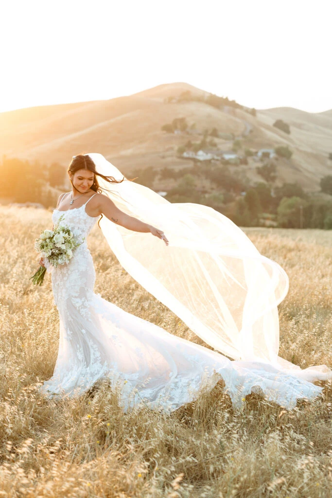 Real Bride Anika wearing Martina Liana Style 1767