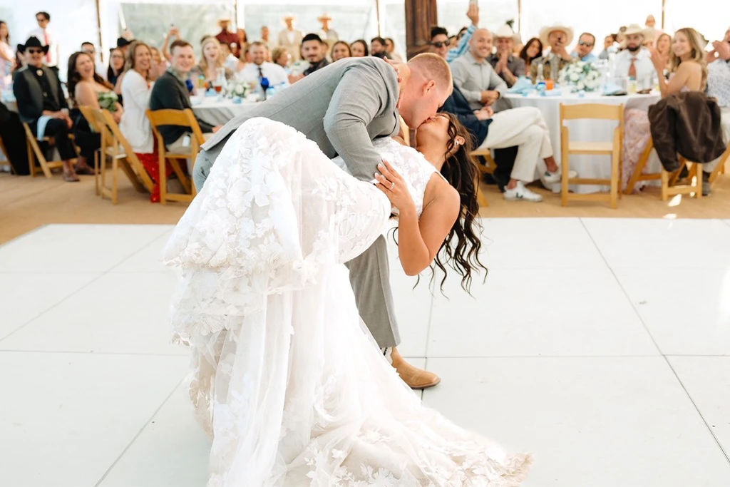 Real Bride Anika and Josh during their first dance