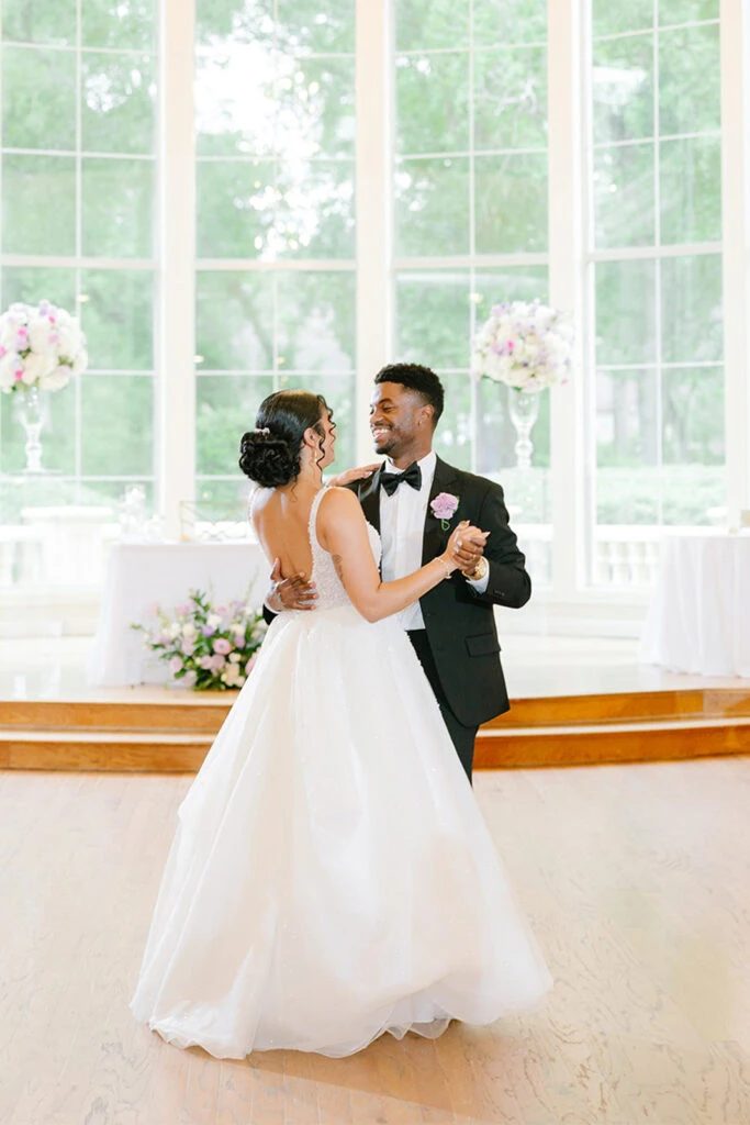 Real Bride Antonia and Pierry during their first dance
