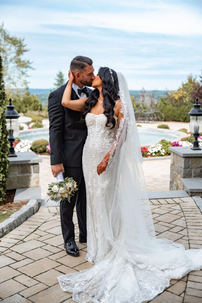 Real bride Shaban posing with her husband Brian