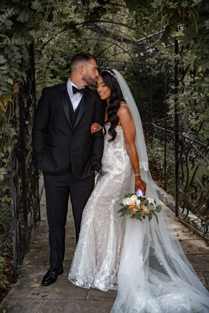 Real bride Shaban posing with her husband Brian