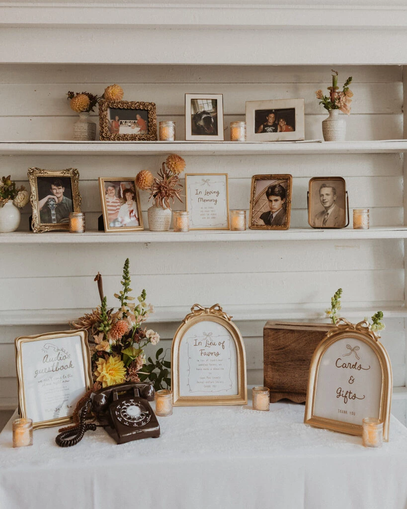 Real bride Mackenzies wedding display