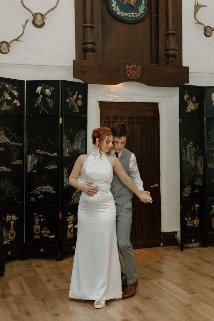 Real bride Savannah dancing with her husband