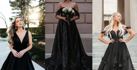 Trending Black Wedding Dresses at Essense of Australia