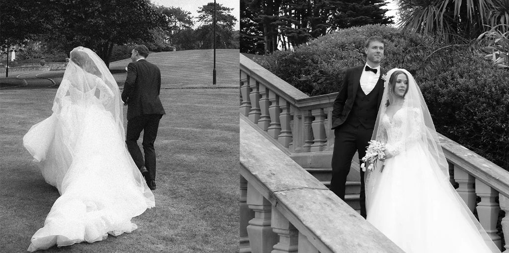 Real Martina Liana Luxe Bride Hannah and O'Kane