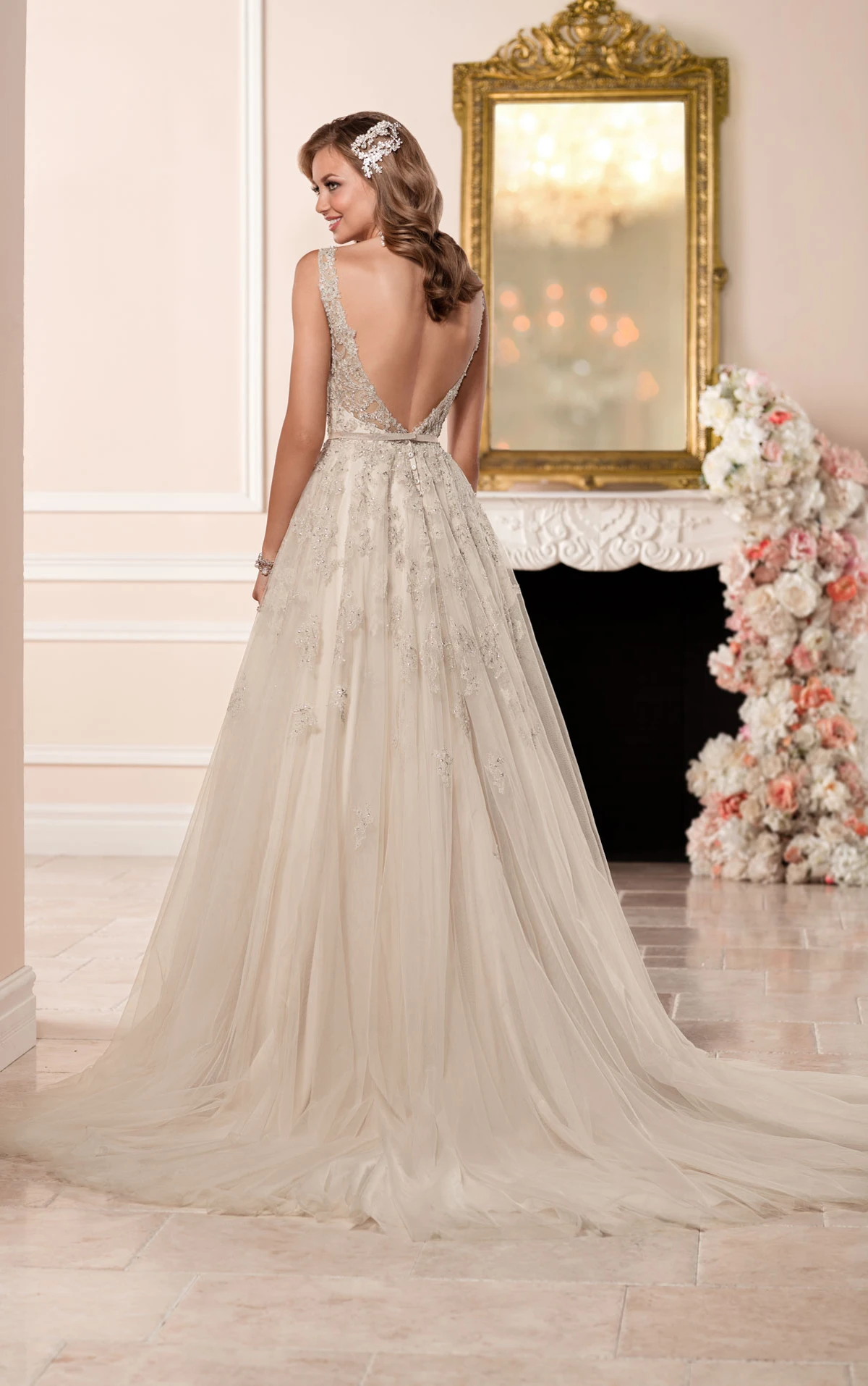 navy blue dress for baby girl Sayle Wedding Dress Anne Barge main image 1