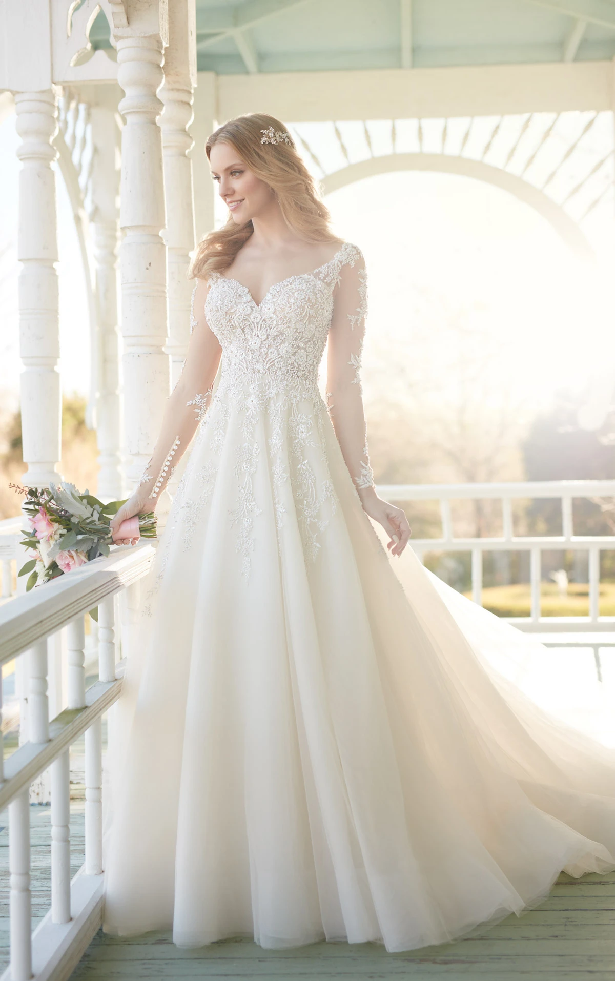 long sleeve martina liana wedding dress 1537 Wedding Dress - Wedding Atelier NYC Martina Liana