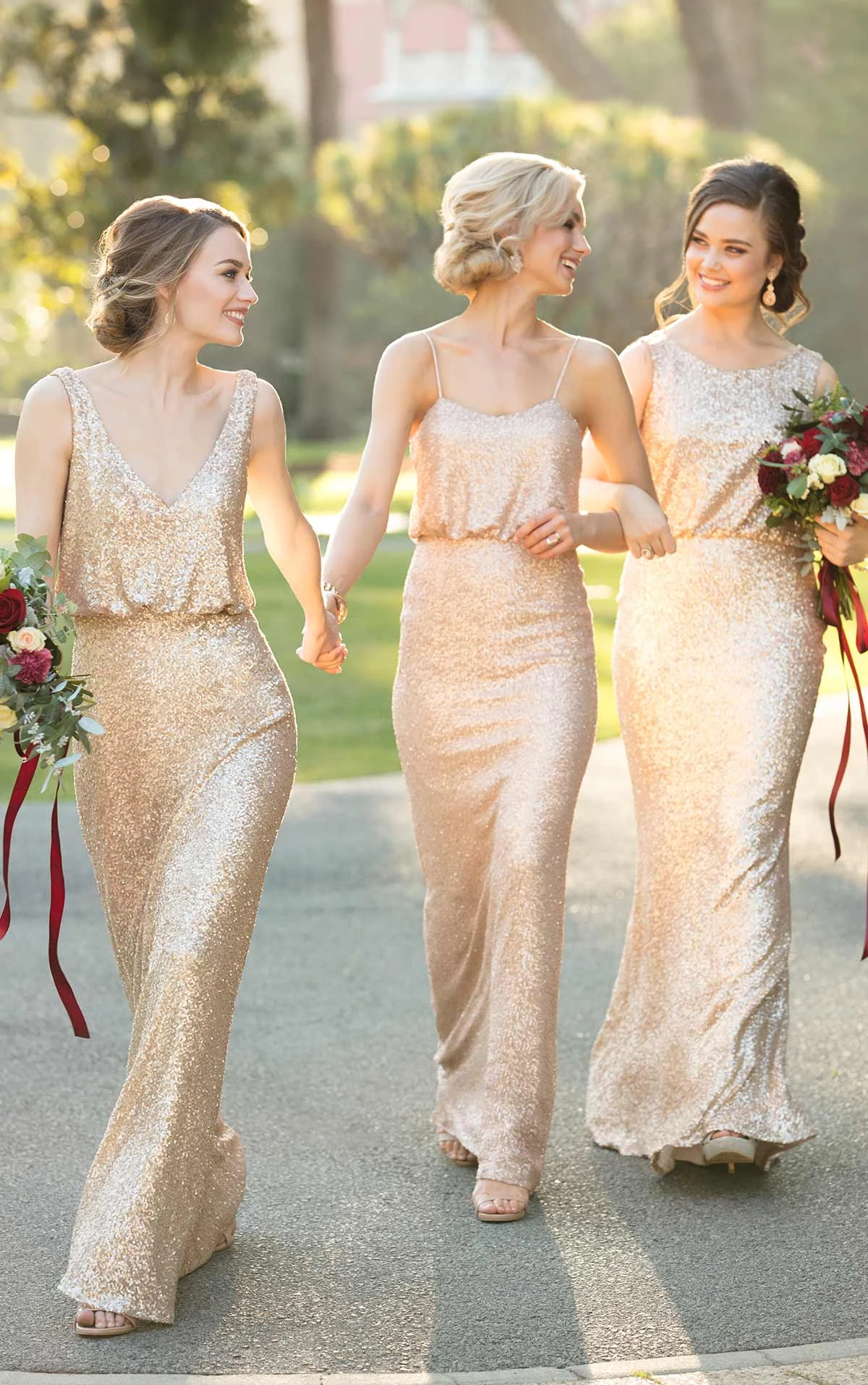 sorella vita gold sequin bridesmaid dress Sequin Bridesmaid Dress