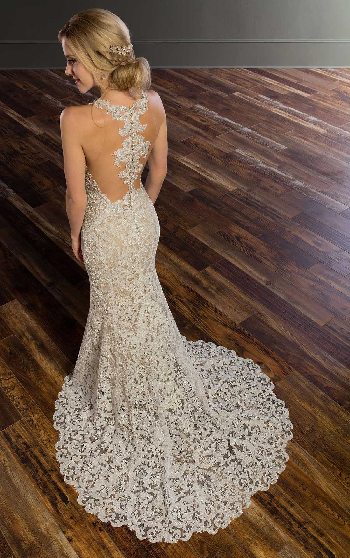 Boho Wedding Gown with Graphic Lace | Martina Liana Wedding Gowns