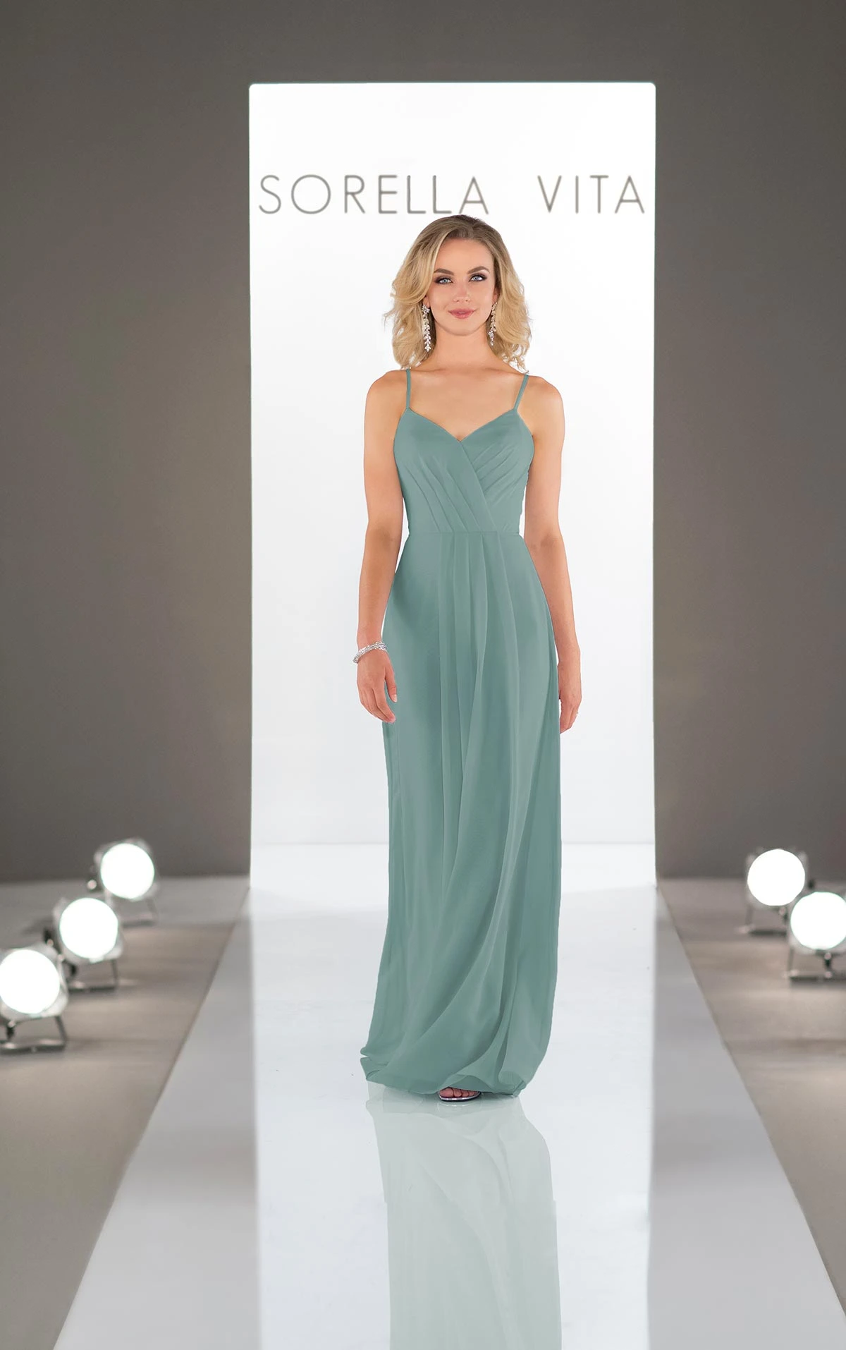 Classic Chiffon Bridesmaid Gown with VNeck Sorella Vita Bridesmaid