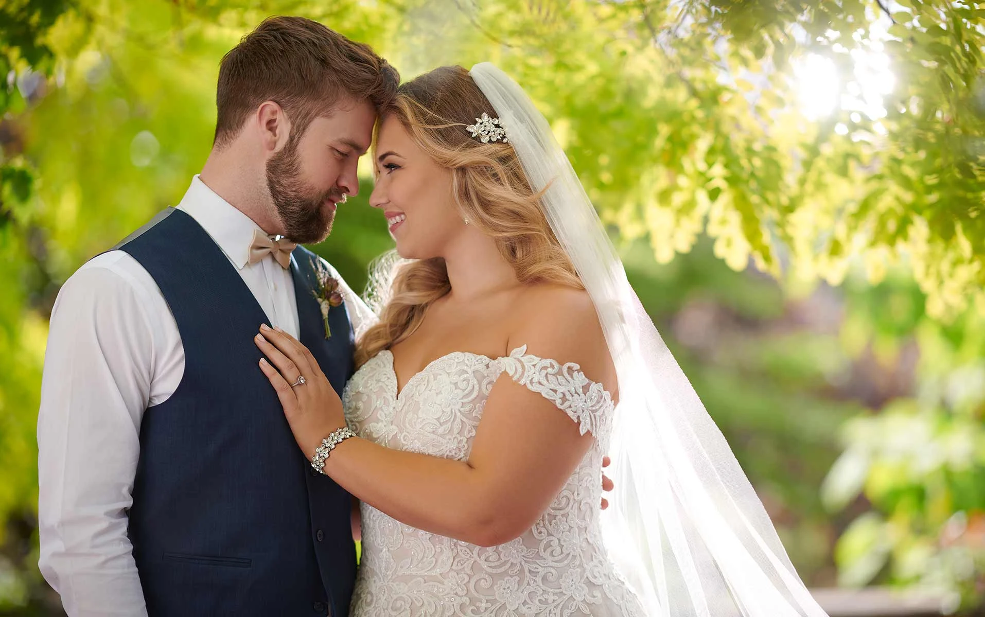 d2605+ Lace Ballgown Plus Size Wedding Dress  by Essense of Australia