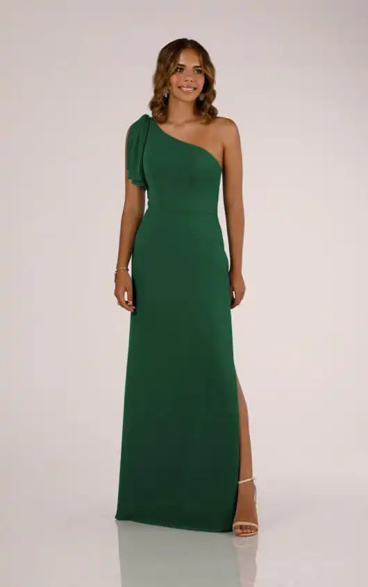One-Shoulder Bridesmaid Dress with 