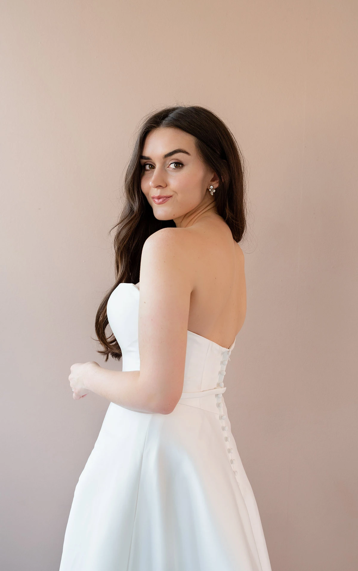 Sleek A Line Wedding Dress With Bow Detail Sleek A Line Wedding Dress With Bow Detail