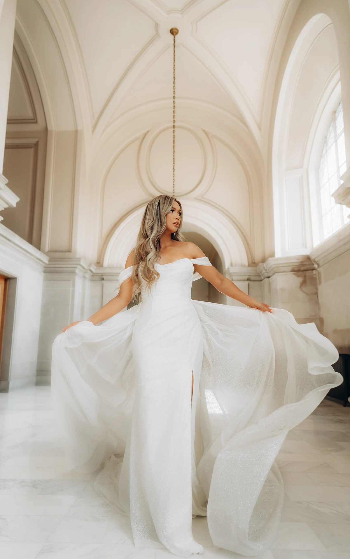 Flare Bridal Gown With Removable Skirt