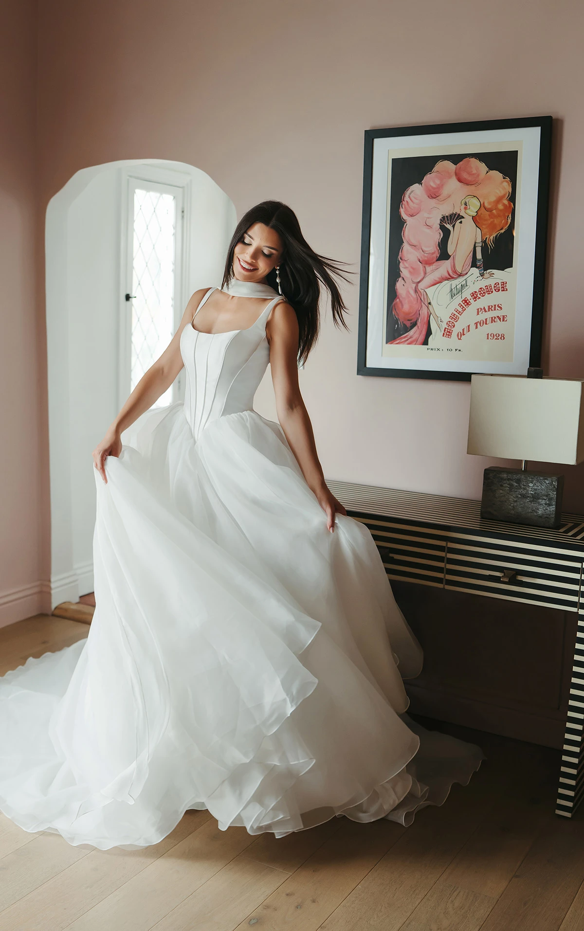 Ball-Brautkleid aus Mikado und Organza mit Rundhalsausschnitt, SY8222, byStella York