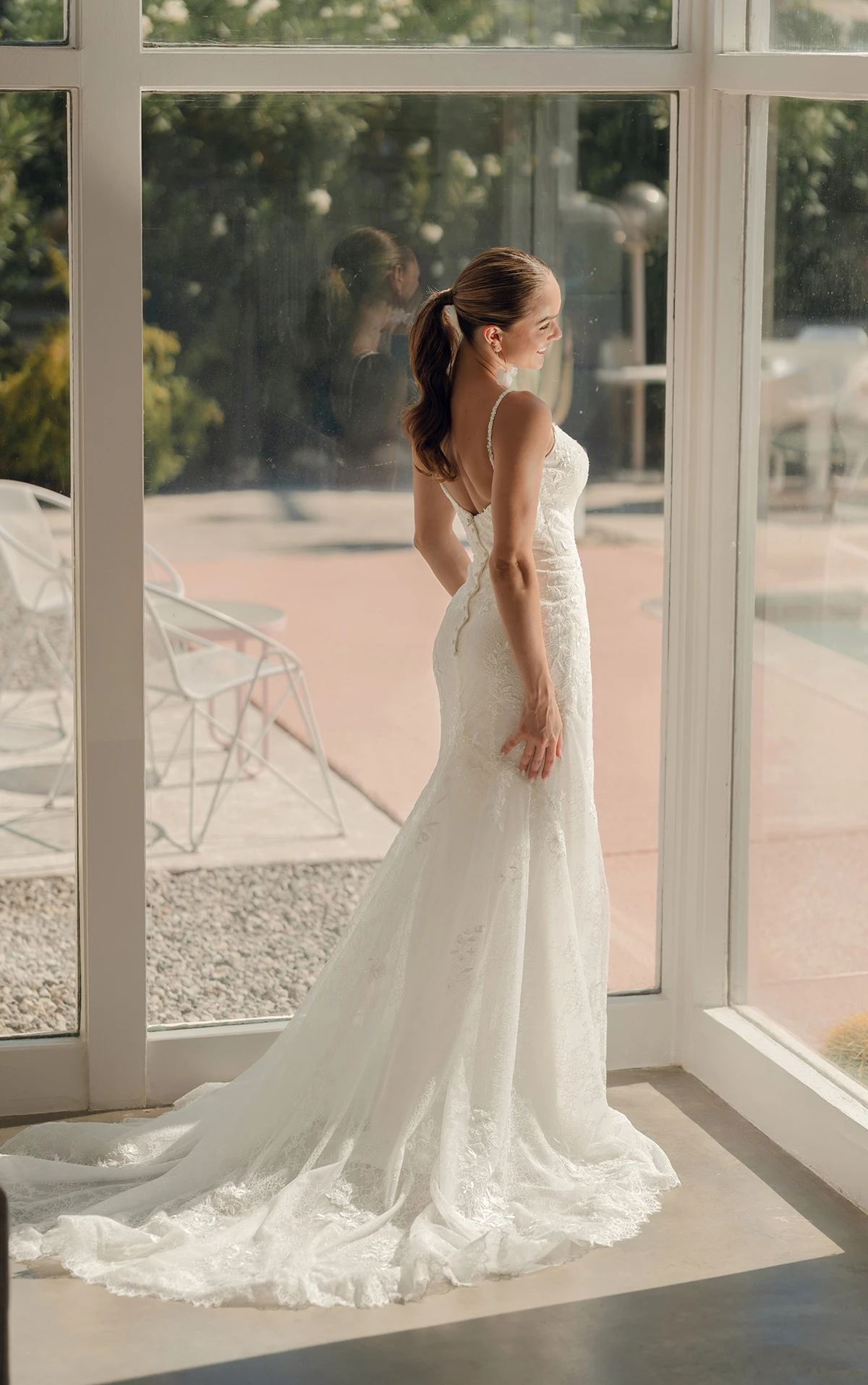 sy8237 Fit-and-Flare-Brautkleid aus floraler Spitze mit herzförmigem Ausschnitt  by Stella York