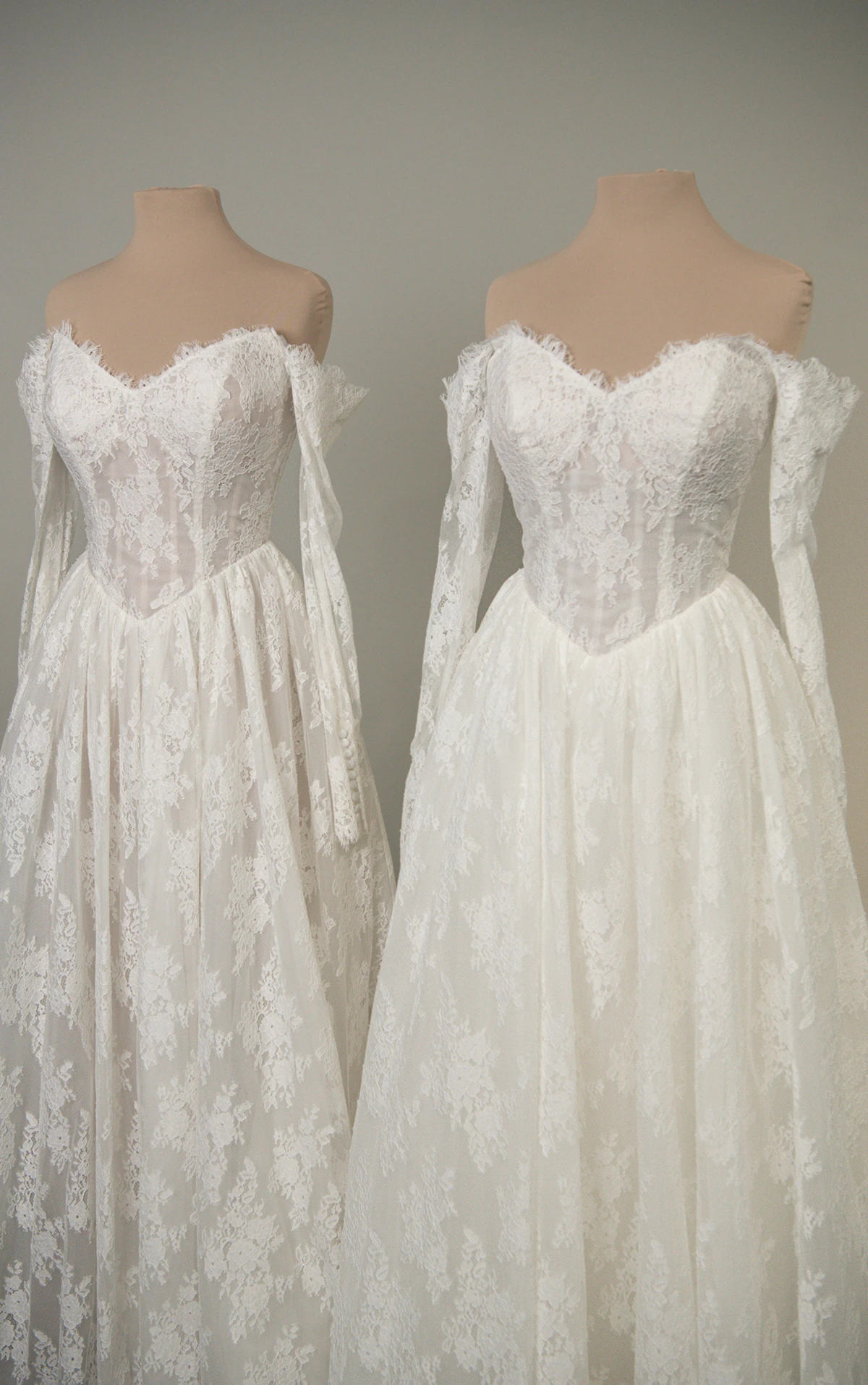d4466 Off-the-Shoulder Lace A-Line Gown with Hip Volume and Sweetheart Neckline  by Essense of Australia