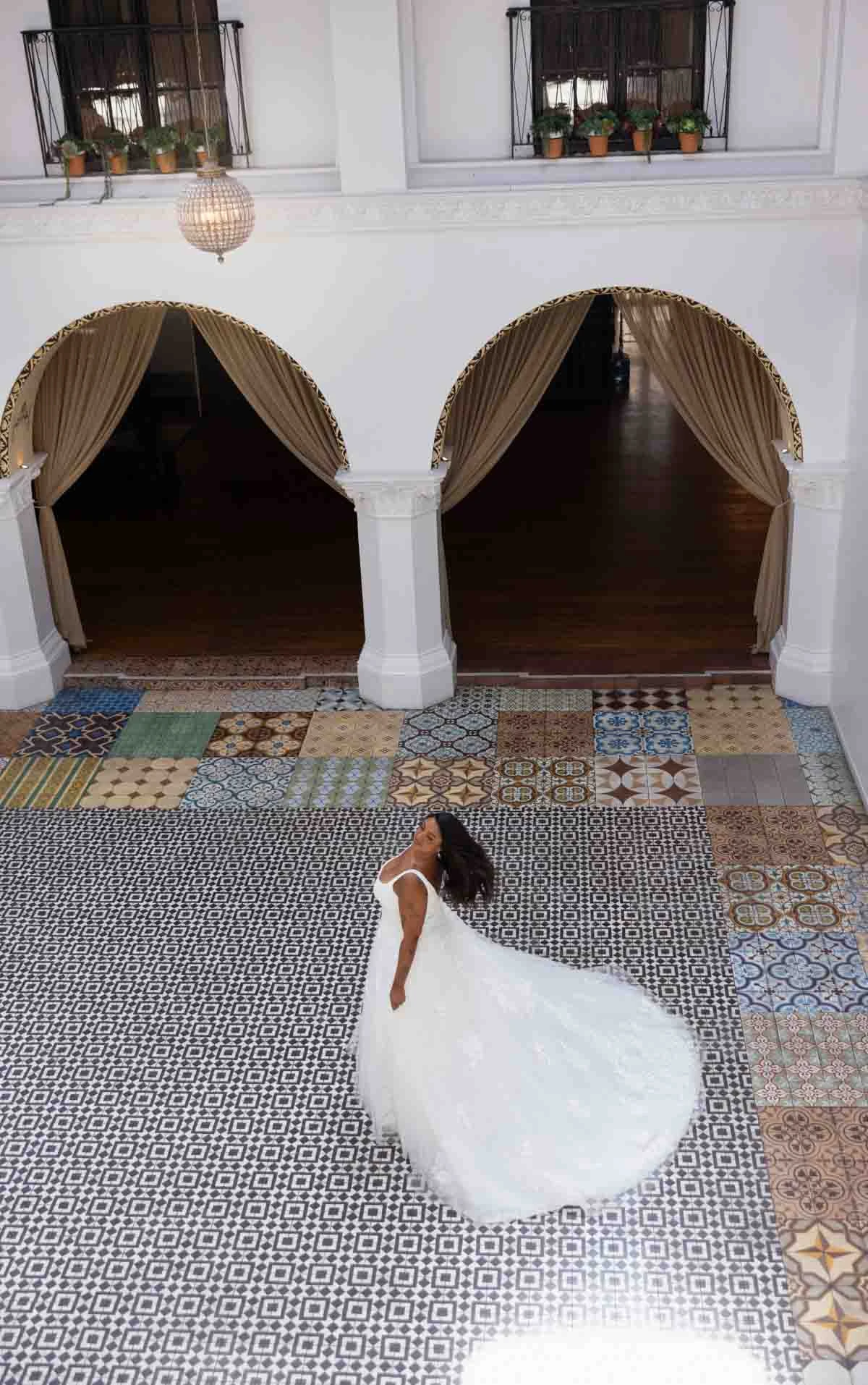 d4620+ Plus Size Contemporary Square Neckline Lace A-Line Gown with Soft Tulle Skirt by Essense of Australia