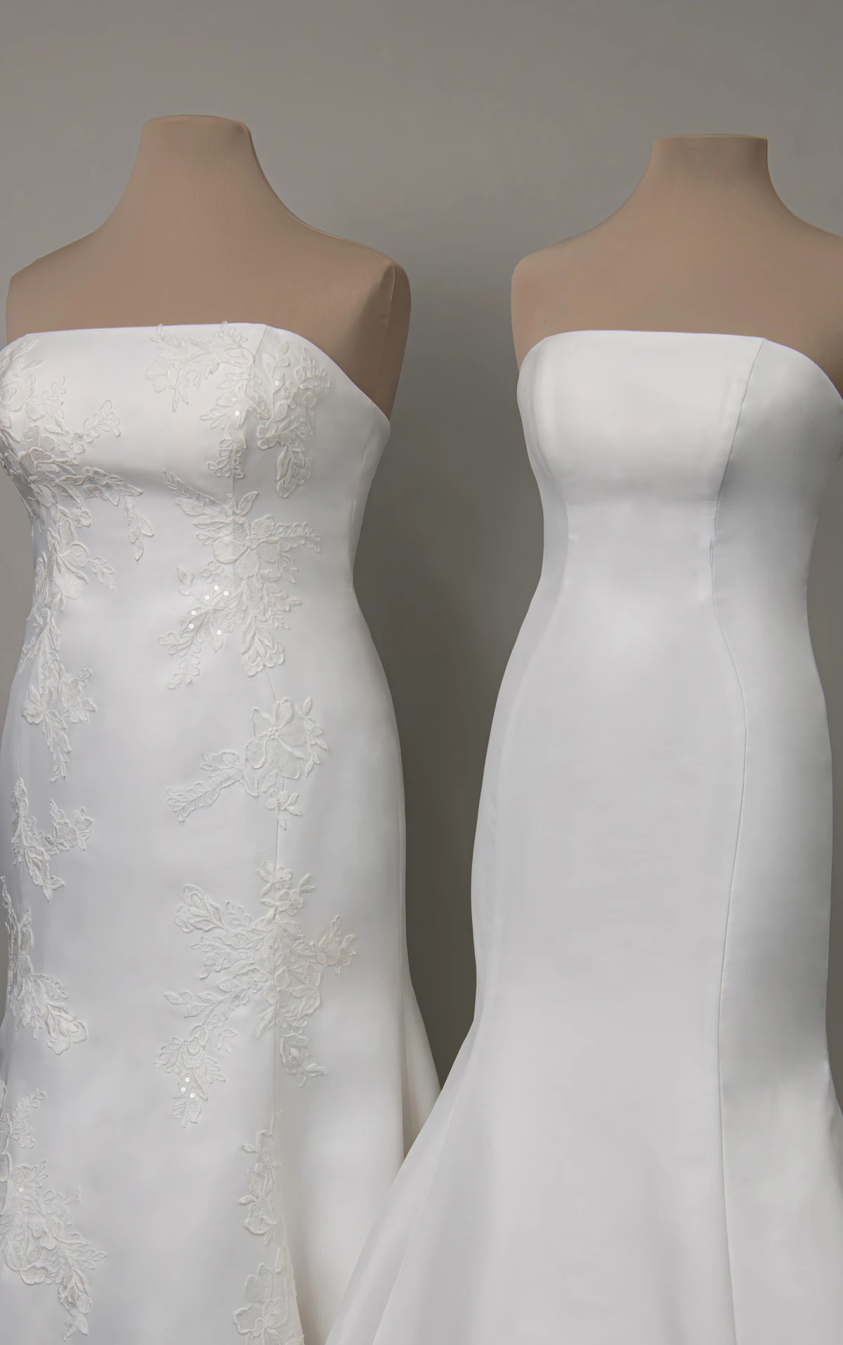 sy8251 Strapless Mikado Mermaid Wedding Gown with Lace Details by Stella York