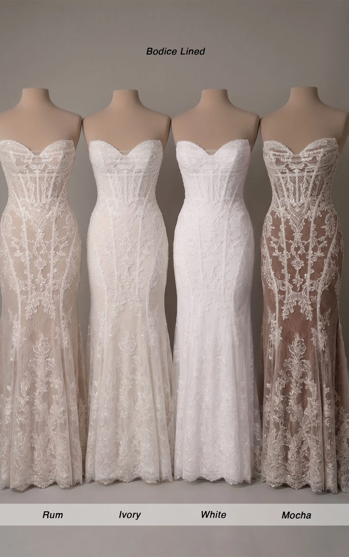 1752 Lace Fit-and-Flare Bridal Gown with Sweetheart Neckline and Removable Sleeves  by Martina Liana