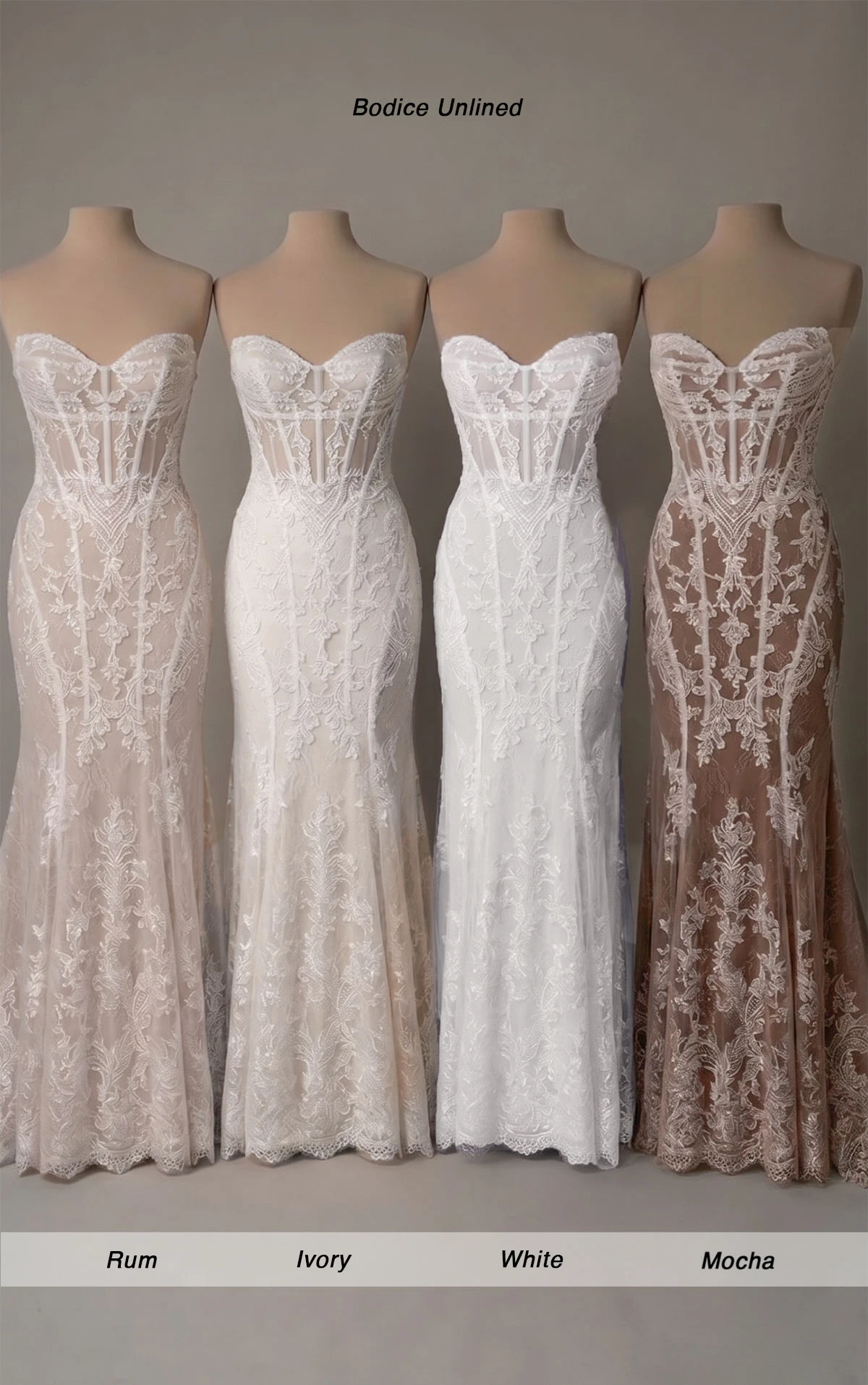 1752 Lace Fit-and-Flare Bridal Gown with Sweetheart Neckline and Removable Sleeves  by Martina Liana