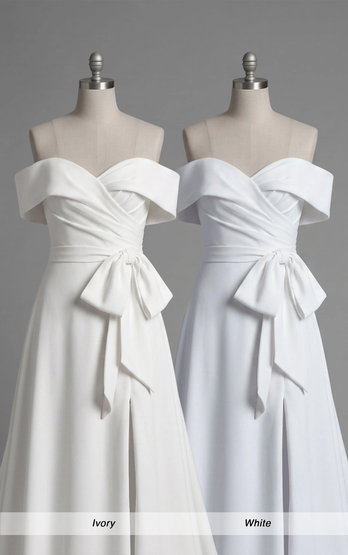 7644 Glamorous Off-the-Shoulder A-Line Wedding Dress with Side Slit  by Stella York