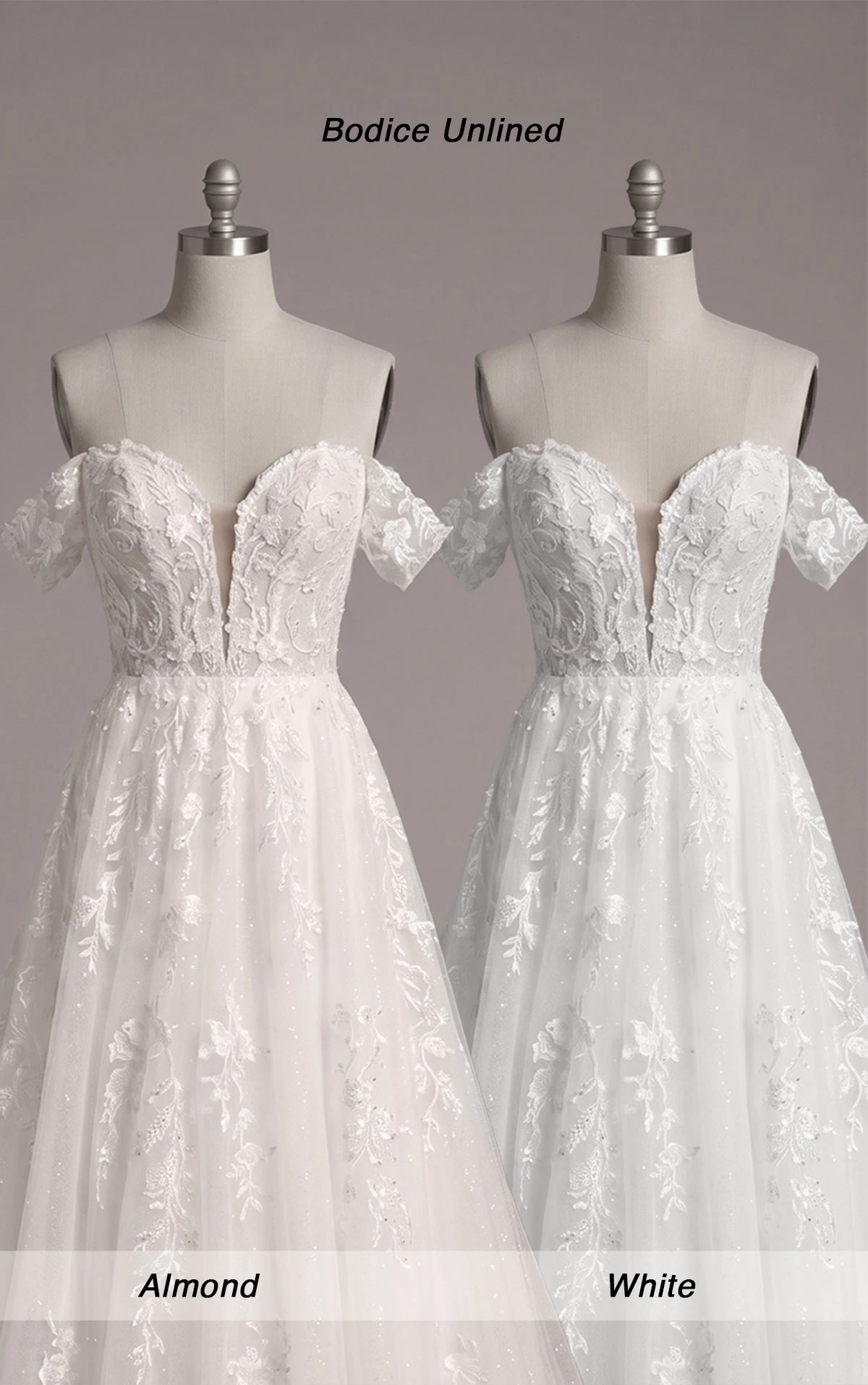 7849 Charmantes schulterfreies A-Linien Brautkleid aus Spitze und Tüll  by Stella York