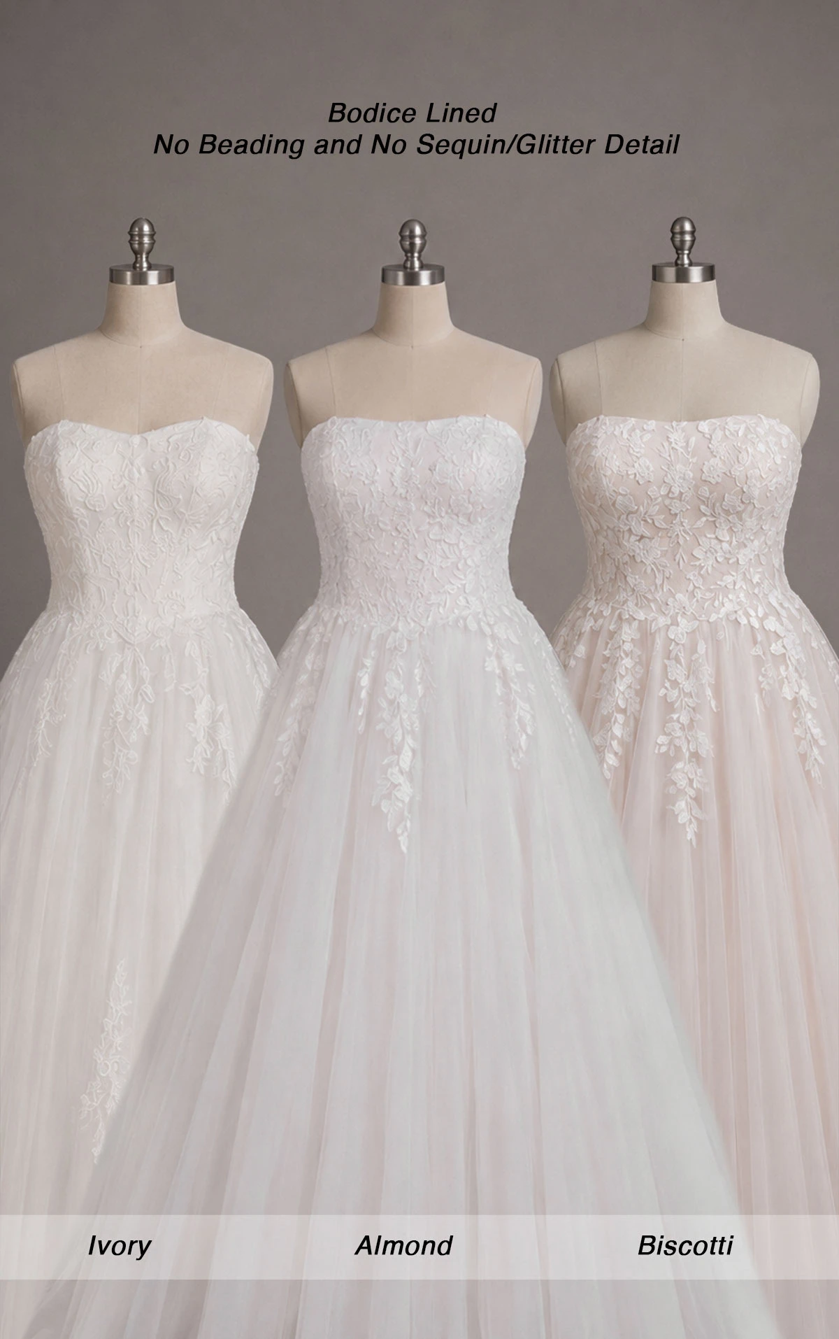 7974 Sparkly Strapless Glitter Ballgown Wedding Dress with 3D Florals  by Stella York