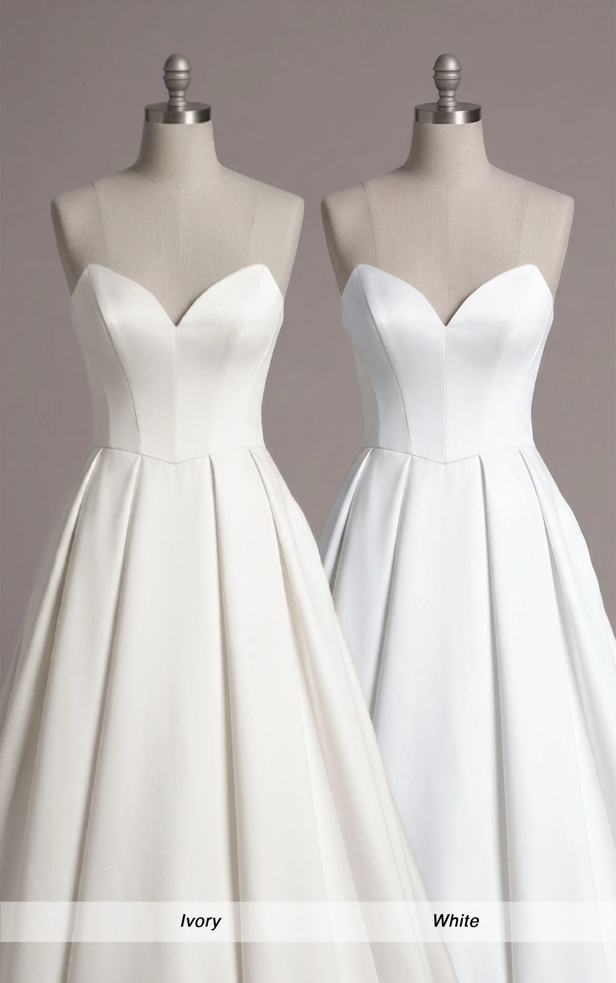 8033 Elegantes Ball-Brautkleid aus Satin mit herzförmigem Ausschnitt  by Stella York