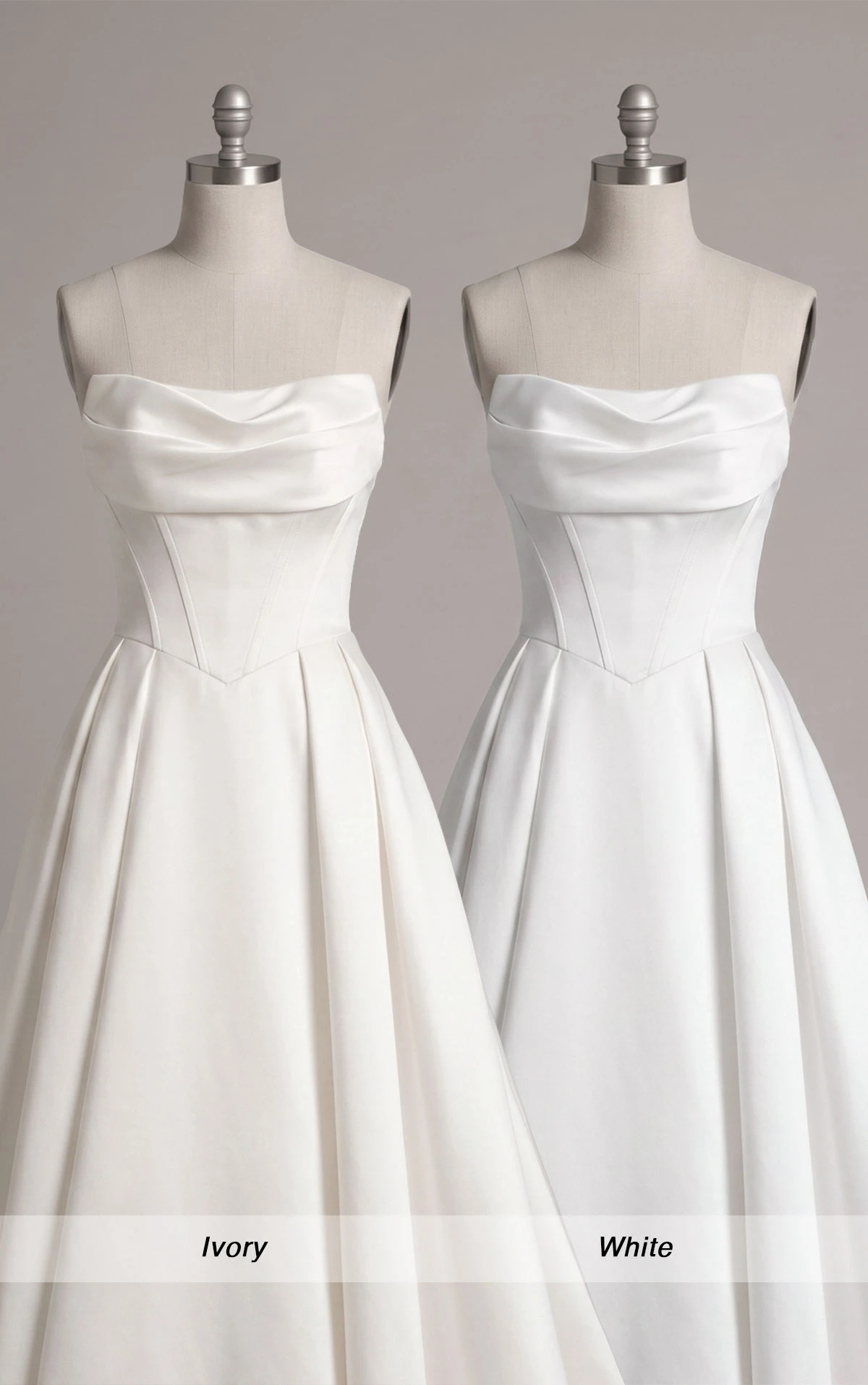 sy8084 Elegant Strapless Satin Ballgown Wedding Dress by Stella York