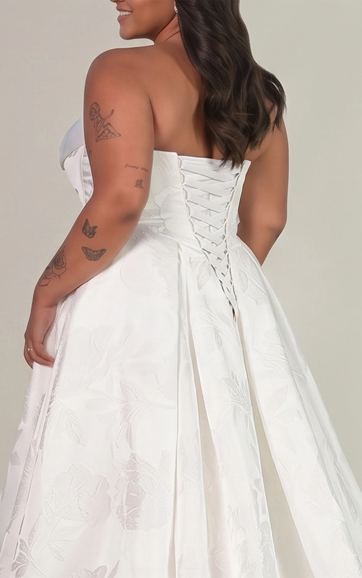 sy8084 Elegant Strapless Satin Ballgown Wedding Dress by Stella York