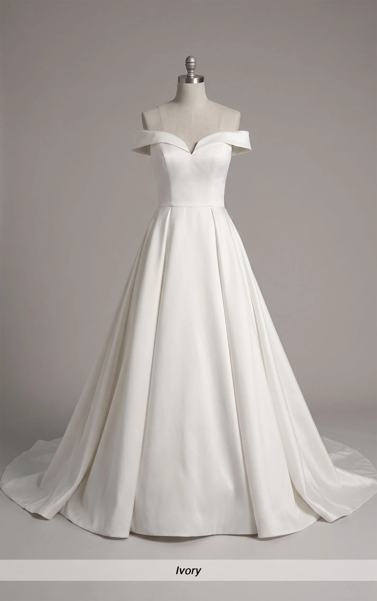 d3232 Klassisch und modernes Prinzessinen-Brautkleid mit Carmen-Ausschnitt by Essense of Australia