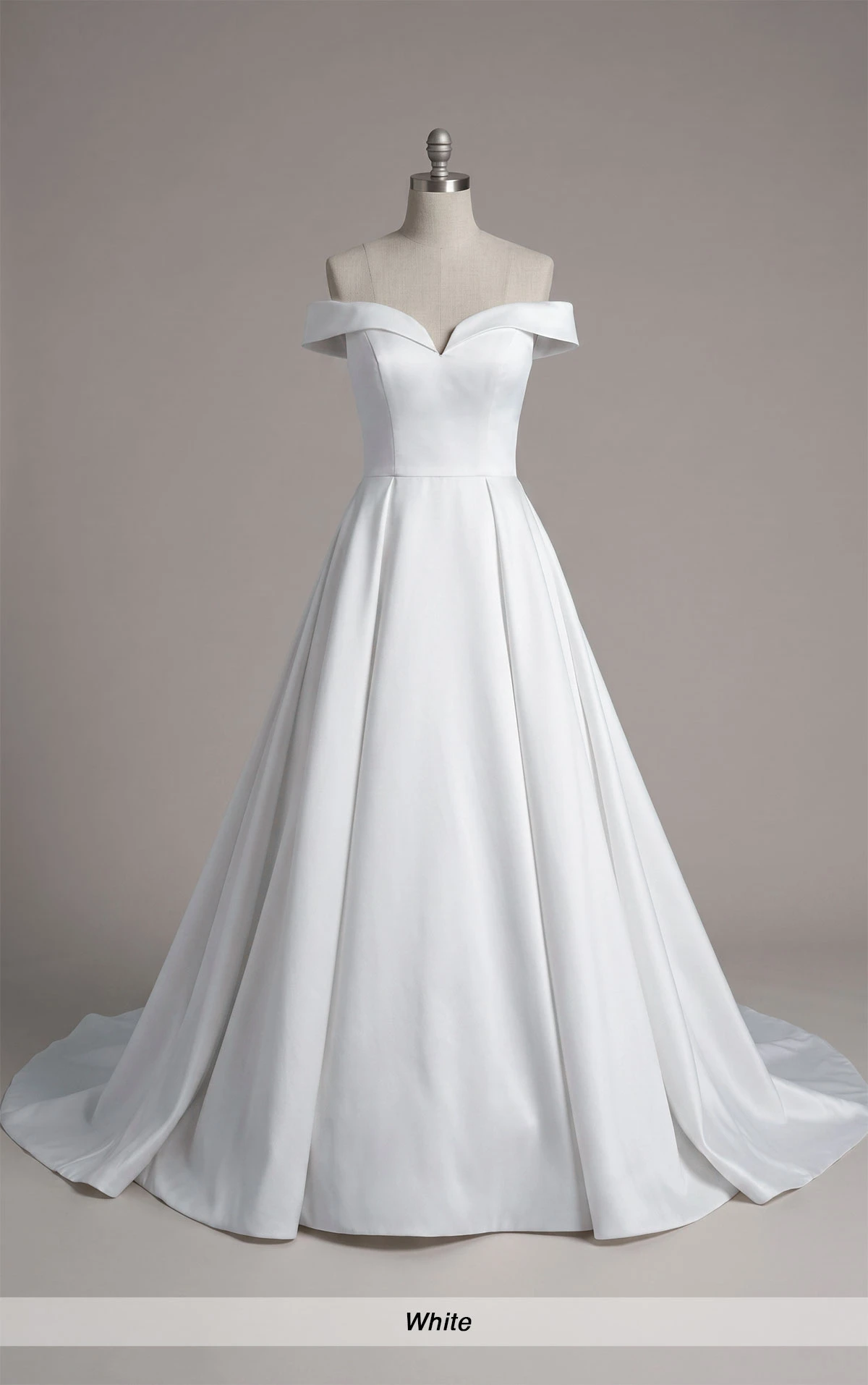 d3232 Klassisch und modernes Prinzessinen-Brautkleid mit Carmen-Ausschnitt by Essense of Australia
