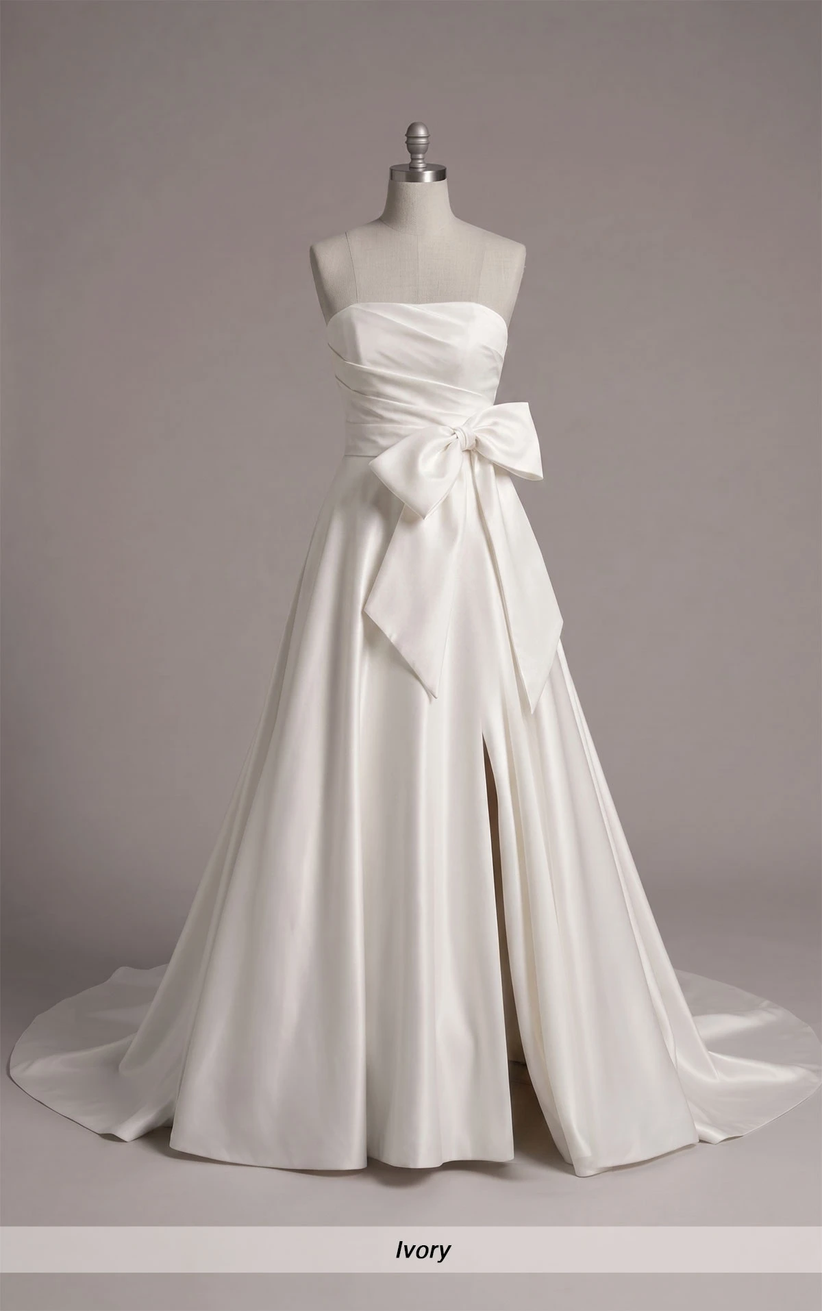 d3631 Chic Off-the-Shoulder A-Line Wedding Dress with Detachable Bow by Essense of Australia