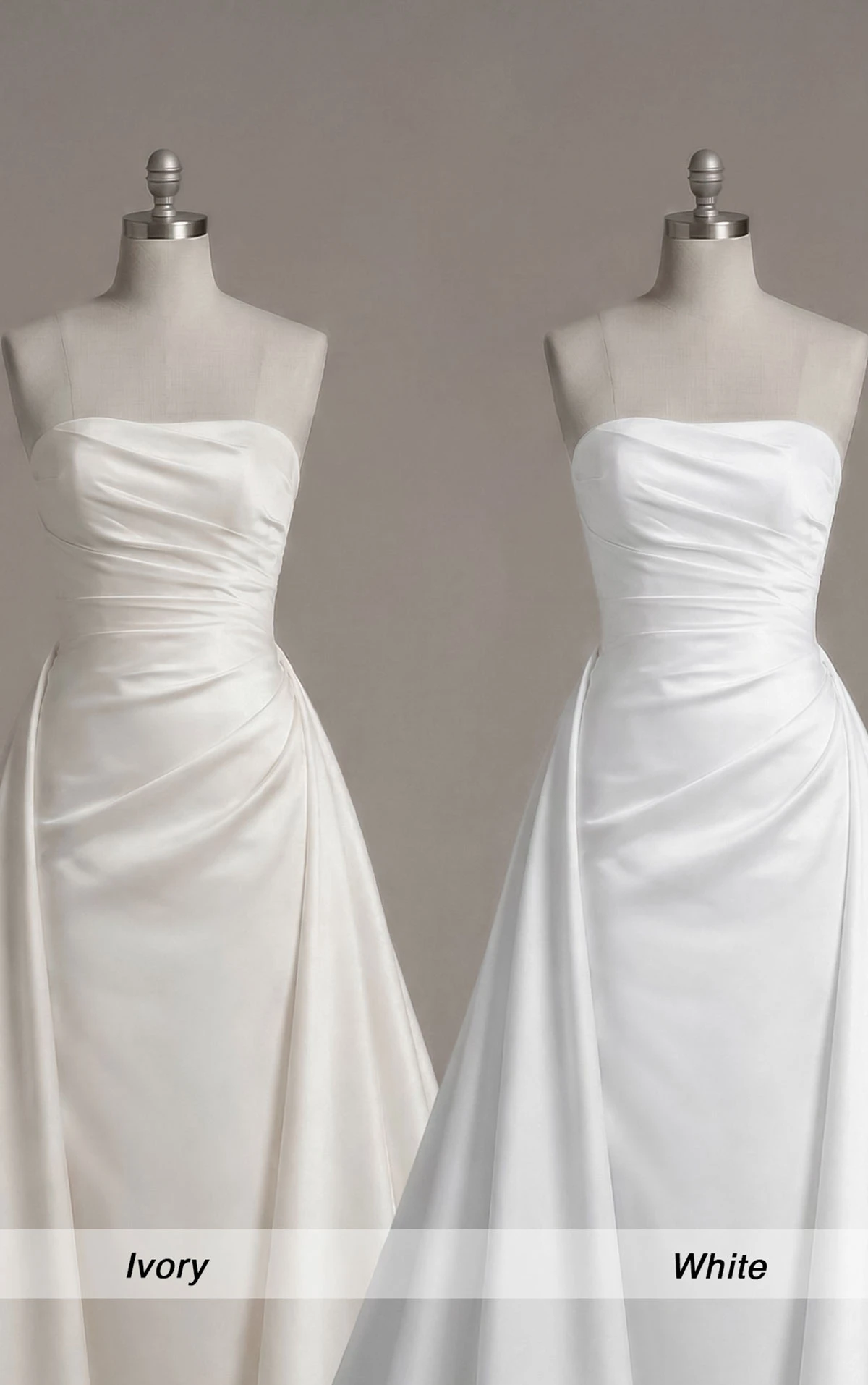 d3705 Satin Column Wedding Dress with Detachable Overskirt  by Essense of Australia