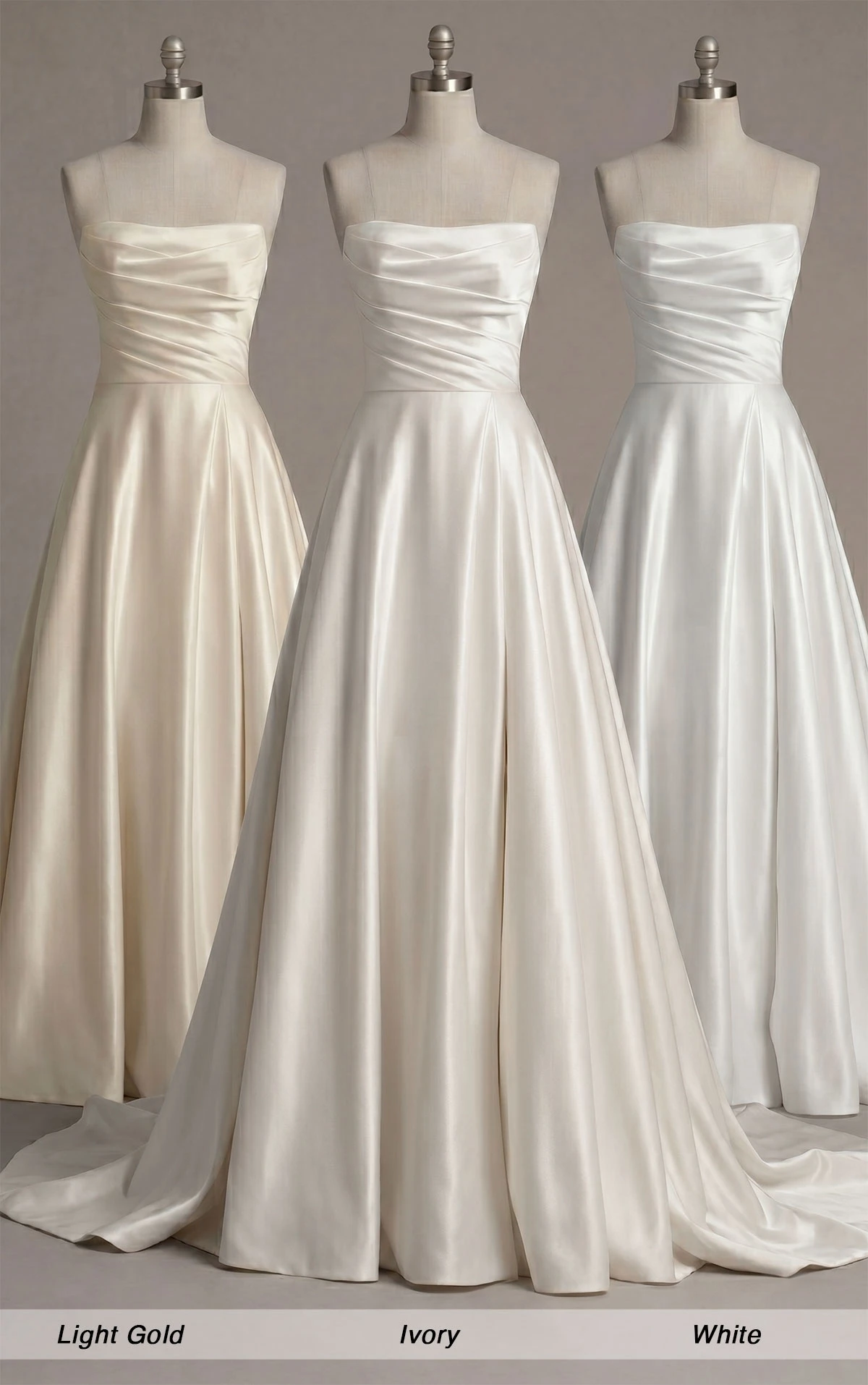 d3794 Designer Luxe Strapless A-Line Wedding Dress with High Leg Slit by Essense of Australia