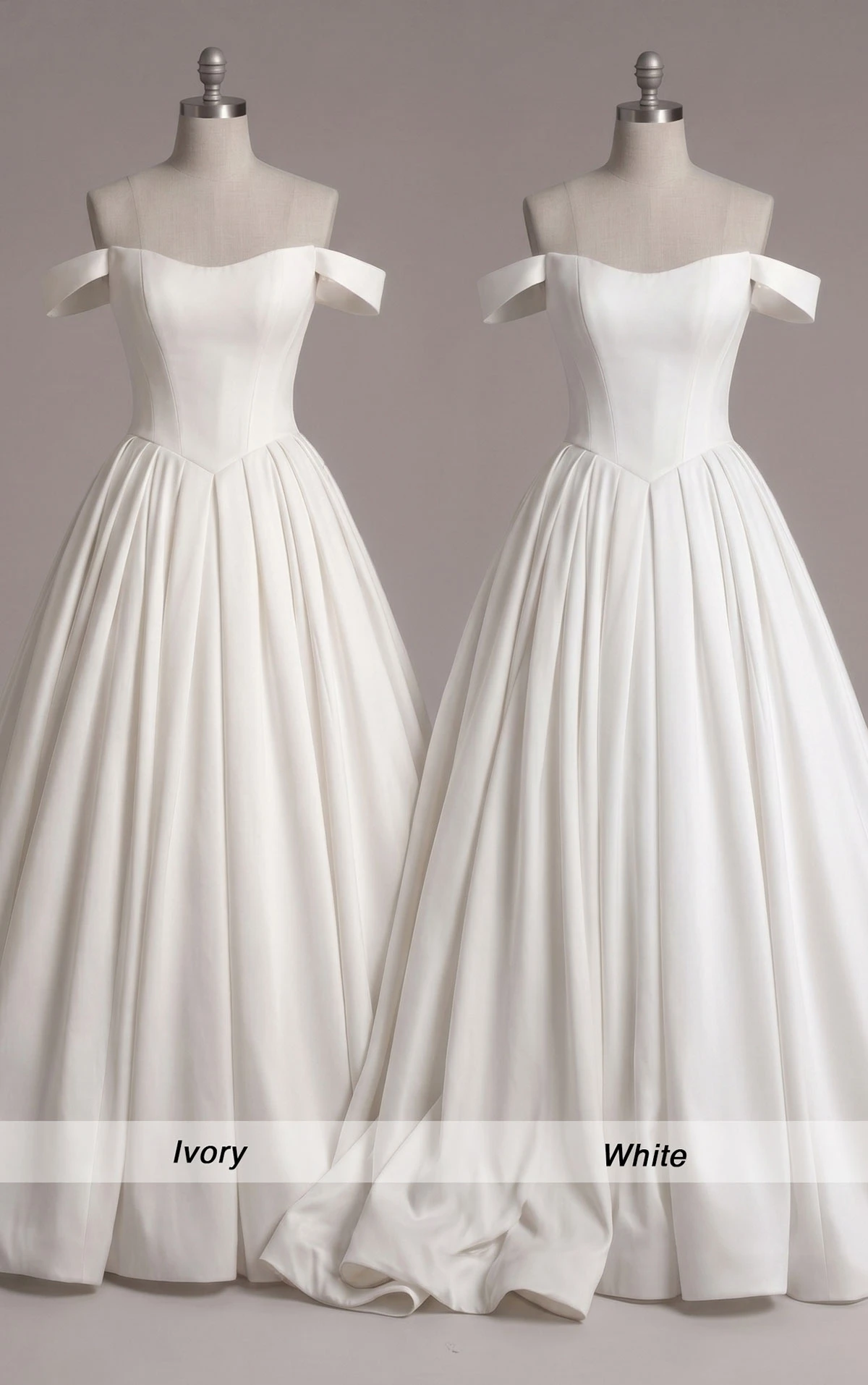 d4110 Schlichtes Ball-Brautkleid aus Mikado mit schulterfreien Trägern by Essense of Australia