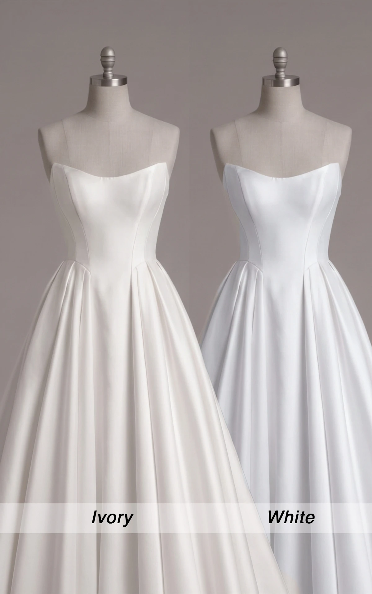 d4265 Strapless Mikado Ballgown Wedding Dress with Cat-Eye Neckline and Pleated Skirt by Essense of Australia
