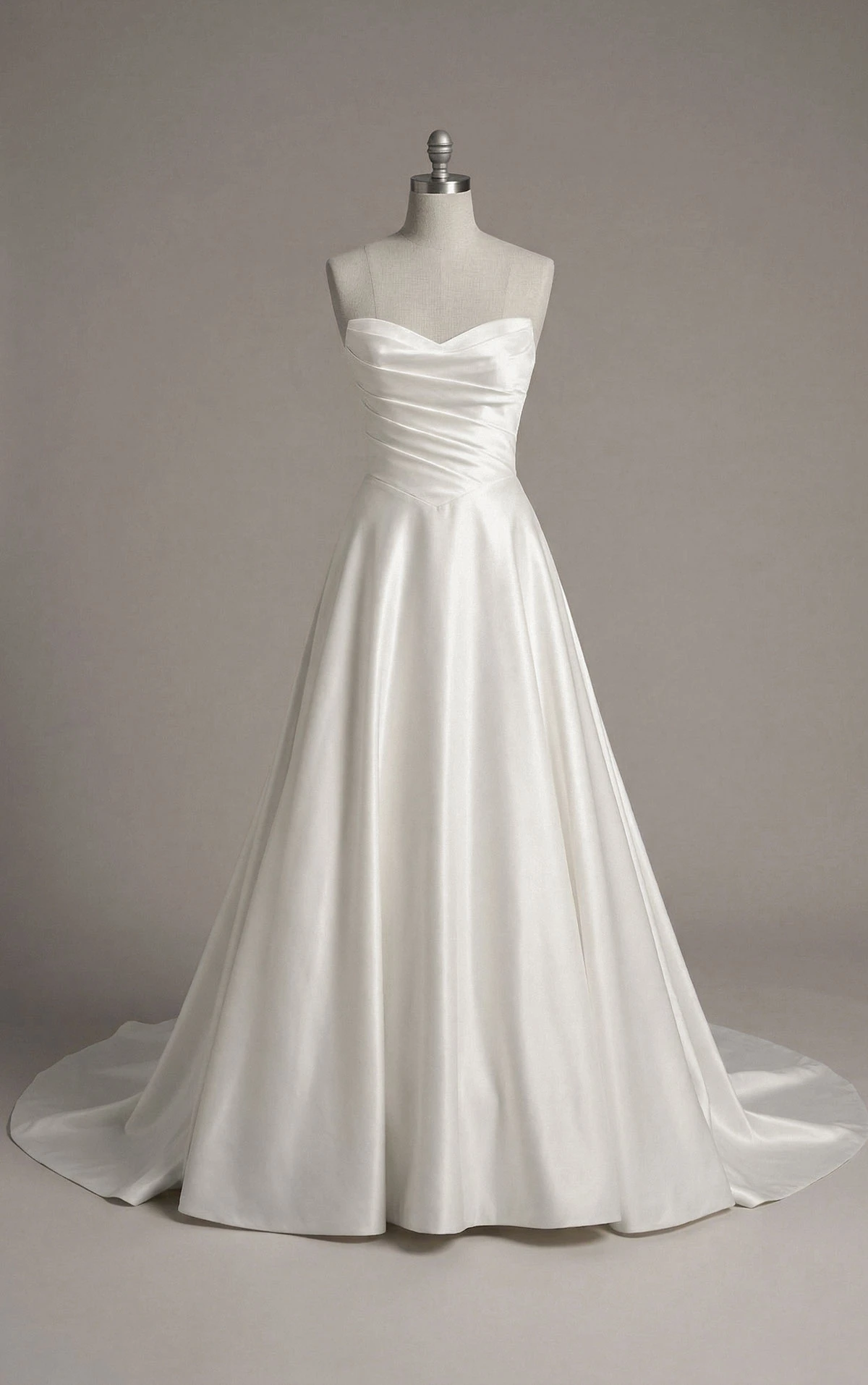 d4457 Lace and Satin A-Line Wedding Dress with Wrapped Bodice  by Essense of Australia