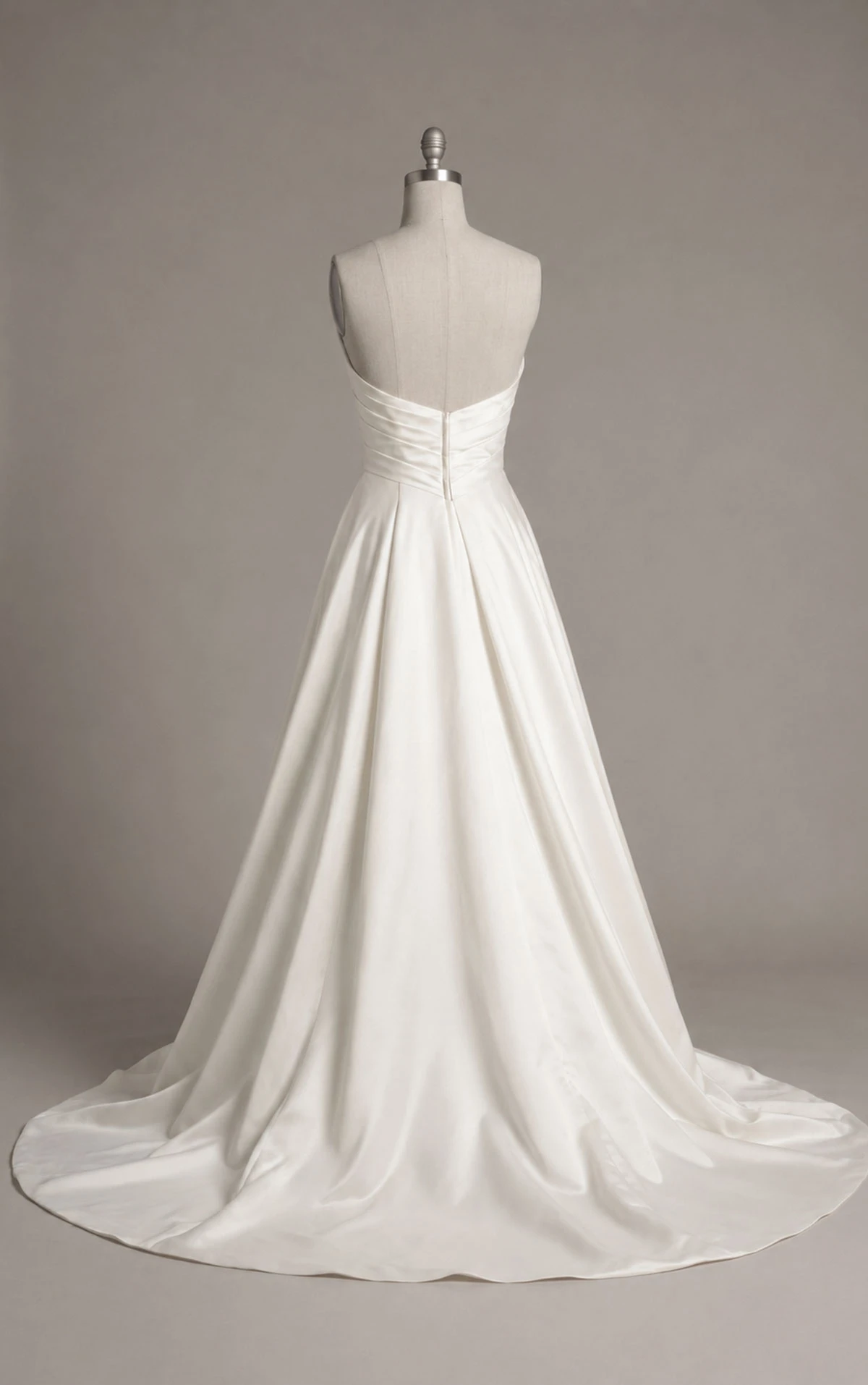 d4457 Lace and Satin A-Line Wedding Dress with Wrapped Bodice  by Essense of Australia