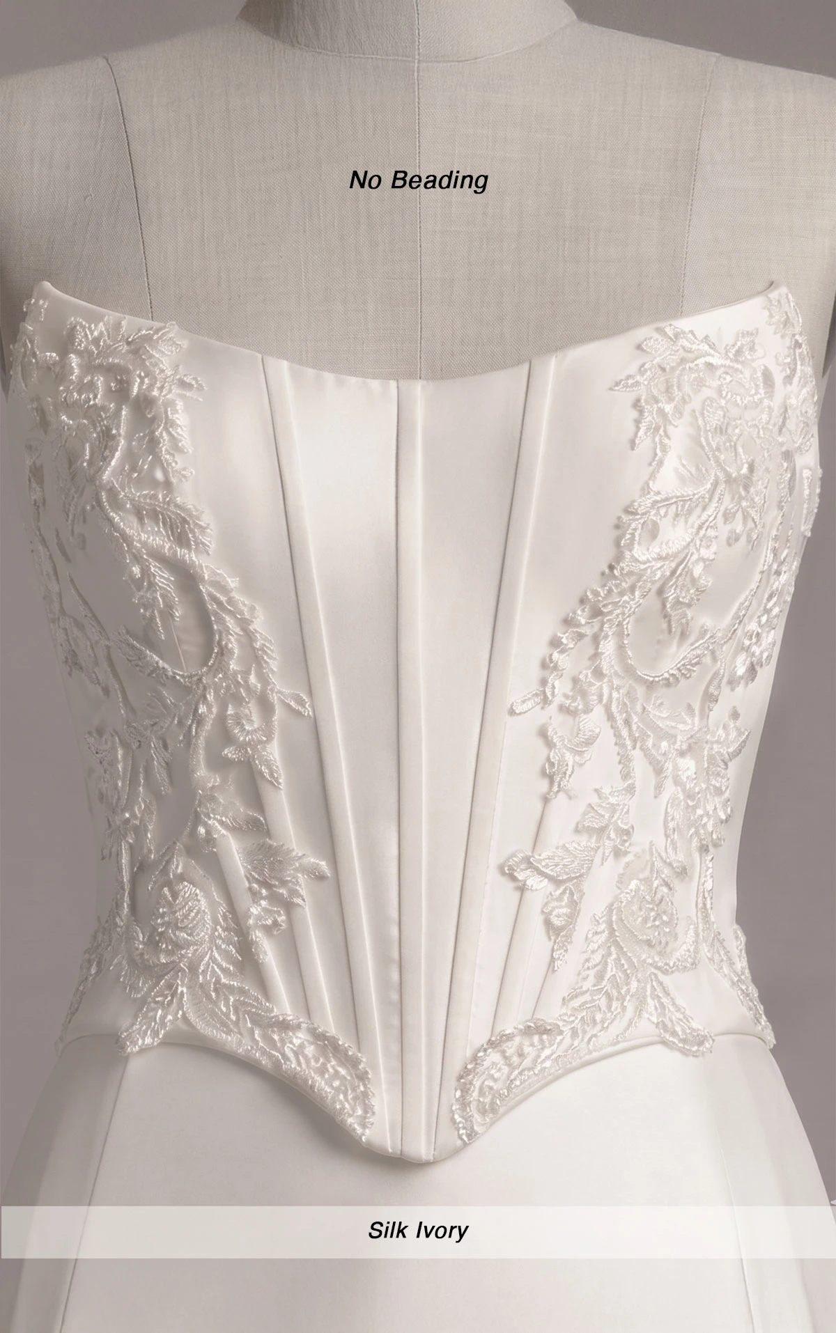 ml1902 Contemporary Silk Fit-and-Flare Wedding Dress with Corset Bodice  by Martina Liana